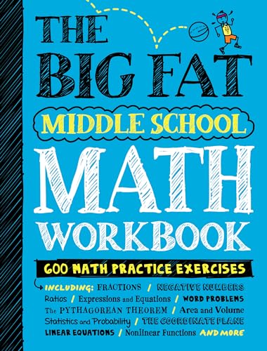 The Big Fat Middle School Math Workbook: 600 Math Practice Exercises (Big Fat Notebooks) von Workman Publishing